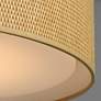 6_Maxim Prime 16" Wide Coastal Modern Grass Cloth Drum LED Ceiling Light more views