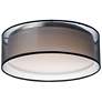 2_Maxim Prime 16" Wide Modern Black Organza Drum LED Ceiling Light