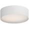 Maxim Prime 16" Wide Modern White Linen Drum LED Ceiling Light
