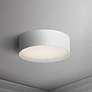 1_Maxim Prime 16" Wide Modern White Linen Drum LED Ceiling Light