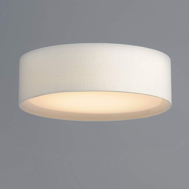 Image 1 Maxim Prime 16" Wide Oatmeal LED Drum Ceiling Light