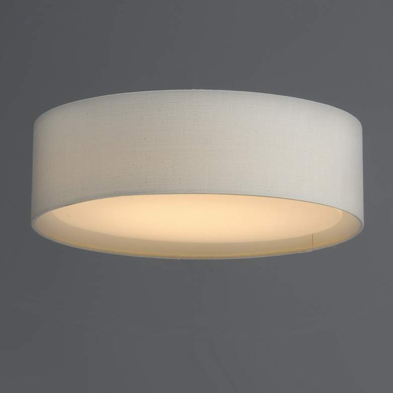 Image 3 Maxim Prime 16" Wide Oatmeal LED Drum Ceiling Light more views