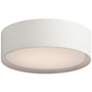 Maxim Prime 16" Wide Oatmeal Linen Drum LED Ceiling Light
