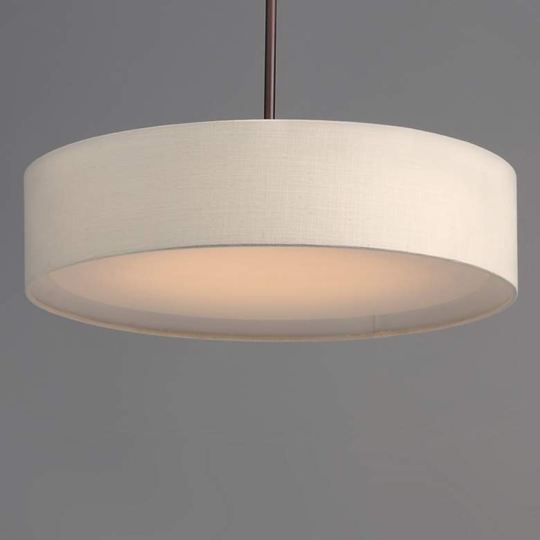 Image 1 Maxim Prime 16 inch Wide Oatmeal Linen Shade LED Pendant Light