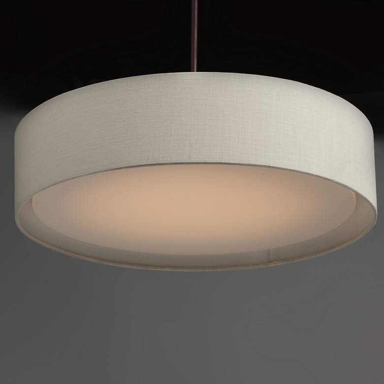 Image 4 Maxim Prime 16" Wide Oatmeal Linen Shade LED Pendant Light more views