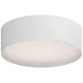 Maxim Prime 16" Wide White Linen Drum LED Ceiling Light