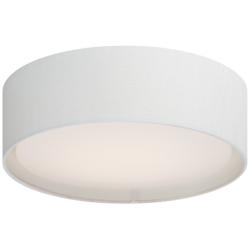 Maxim Prime 16&quot; Wide White Linen Drum LED Ceiling Light