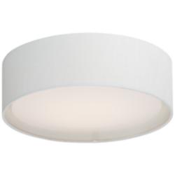 Maxim Prime 16" Wide White Linen LED Ceiling Light