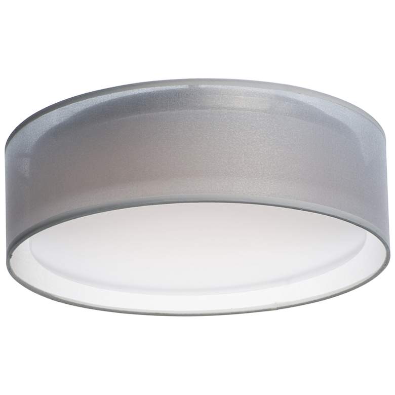 Image 1 Maxim Prime 16 inch Wide White Organza Drum LED Ceiling Light