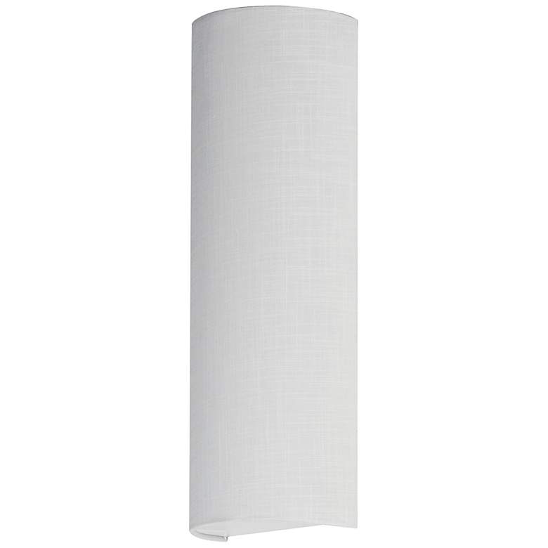 Image 2 Maxim Prime 18 1/4" High White Fabric LED Wall Sconce