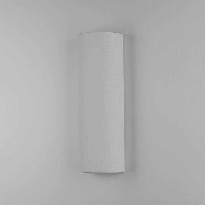 Image 3 Maxim Prime 18 1/4" High White Fabric LED Wall Sconce more views