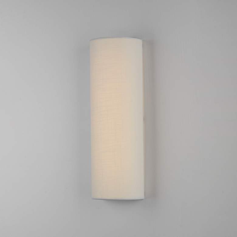 Image 4 Maxim Prime 18 1/4" High White Fabric LED Wall Sconce more views