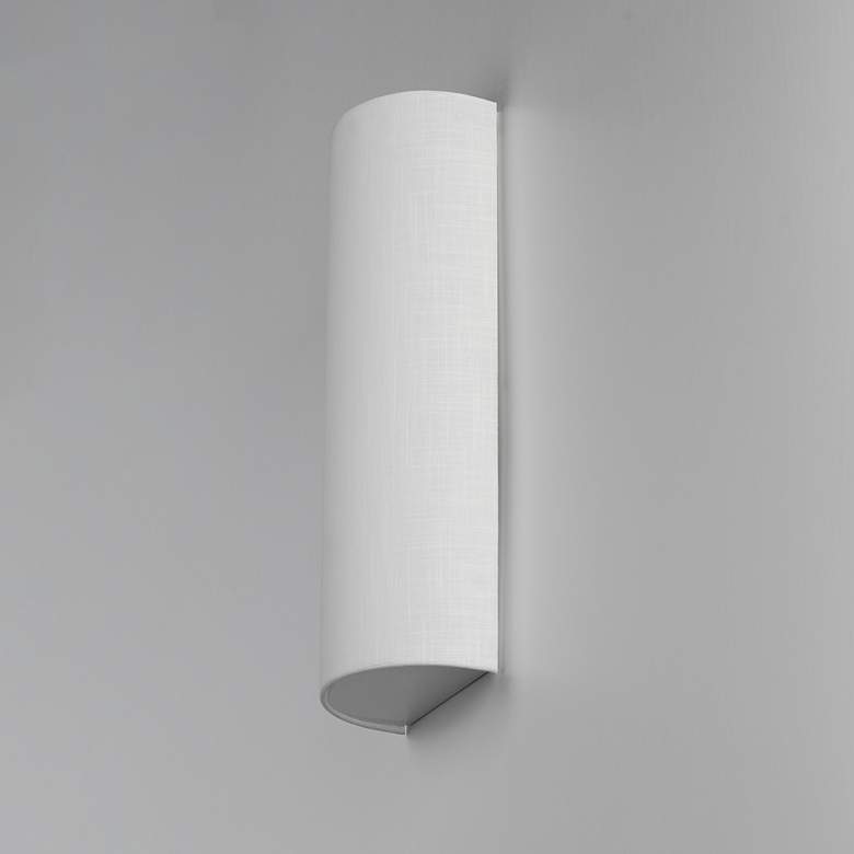 Image 5 Maxim Prime 18 1/4" High White Fabric LED Wall Sconce more views