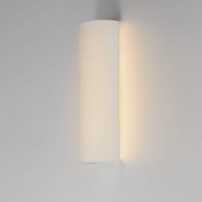 Image 6 Maxim Prime 18 1/4" High White Fabric LED Wall Sconce more views