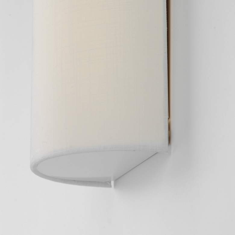 Image 7 Maxim Prime 18 1/4" High White Fabric LED Wall Sconce more views