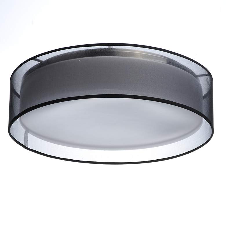 Image 3 Maxim Prime 20" Wide Black Organza LED Ceiling Light more views