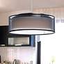 1_Maxim Prime 20" Wide Black Organza Shade Modern LED Pendant Light