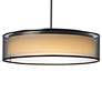 3_Maxim Prime 20" Wide Black Organza Shade Modern LED Pendant Light more views