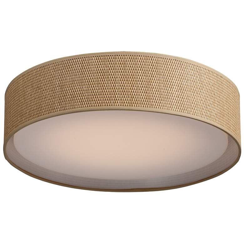 Image 1 Maxim Prime 20" Wide Grass Cloth LED Drum Ceiling Light