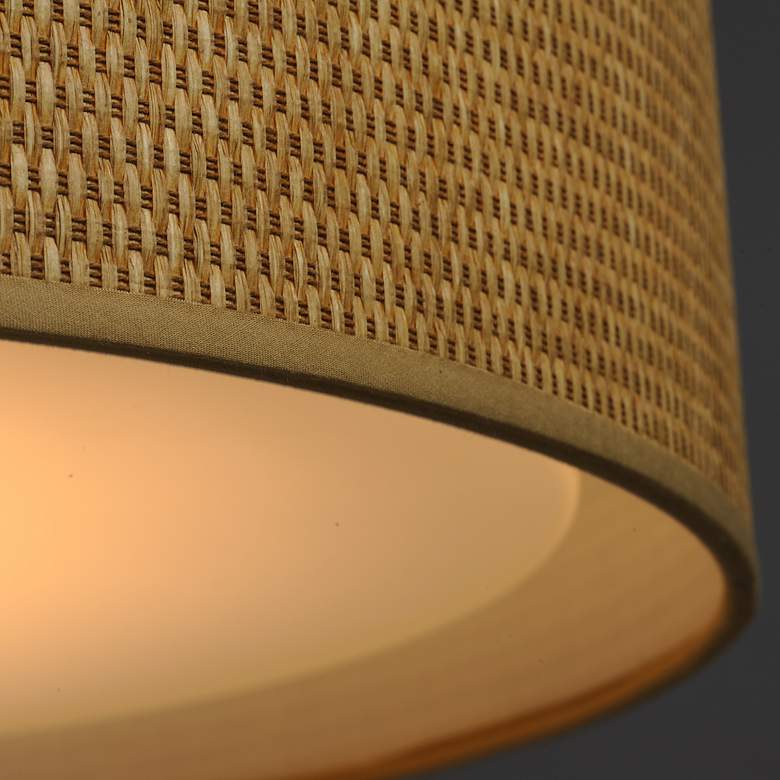 Image 2 Maxim Prime 20" Wide Grass Cloth LED Drum Ceiling Light more views
