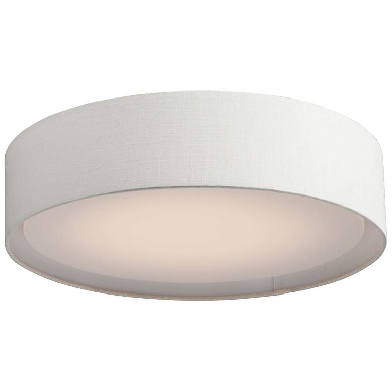 Image 1 Maxim Prime 20" Wide Oatmeal Fabric LED Ceiling Light