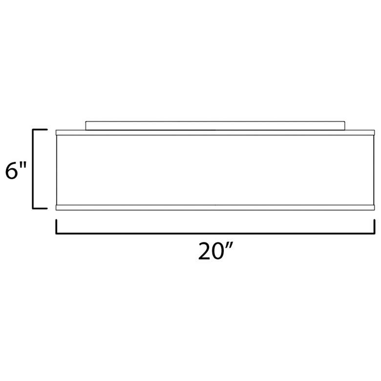 Image 2 Maxim Prime 20" Wide Oatmeal Fabric LED Ceiling Light more views