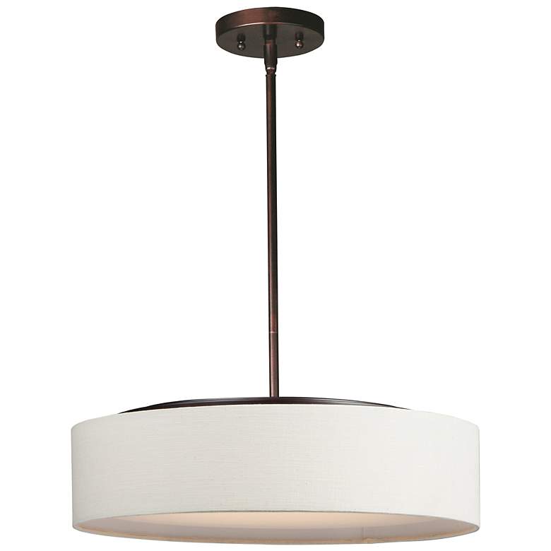 Image 2 Maxim Prime 20" Wide Oatmeal Linen Shade LED Pendant Light