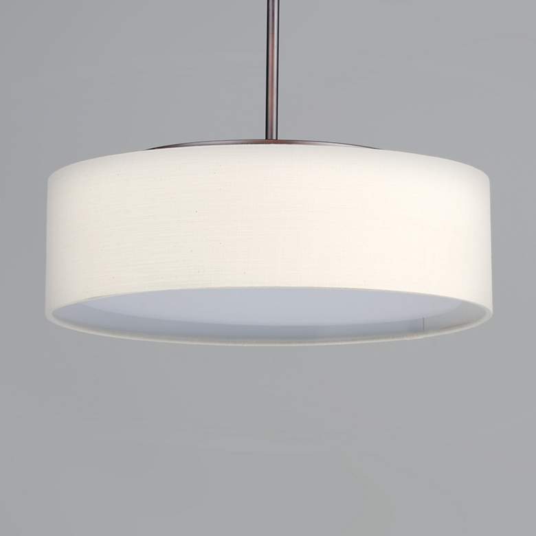Image 3 Maxim Prime 20" Wide Oatmeal Linen Shade LED Pendant Light more views