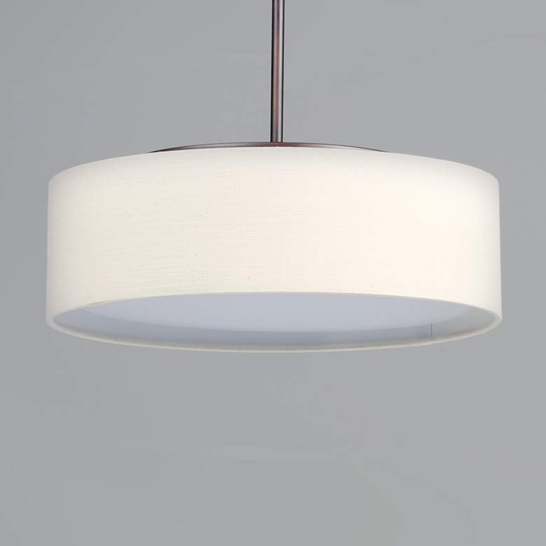 Image 3 Maxim Prime 20 inch Wide Oatmeal Linen Shade LED Pendant Light more views