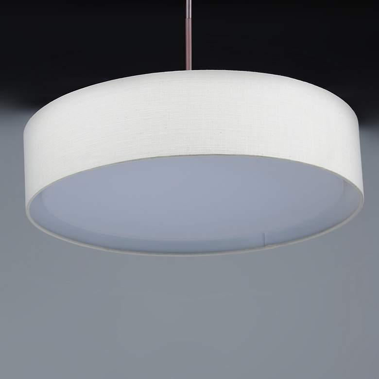 Image 4 Maxim Prime 20" Wide Oatmeal Linen Shade LED Pendant Light more views
