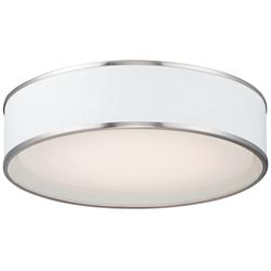 Maxim Prime 20" Wide Satin Nickel Drum LED Ceiling Light
