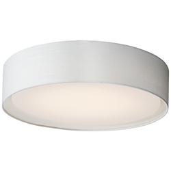 Maxim Prime 20" Wide White Linen LED Drum Ceiling Light