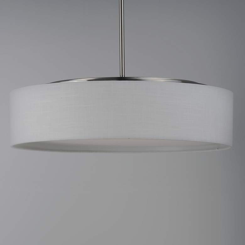 Image 3 Maxim Prime 20 inch Wide White Linen Shade LED Pendant Light more views