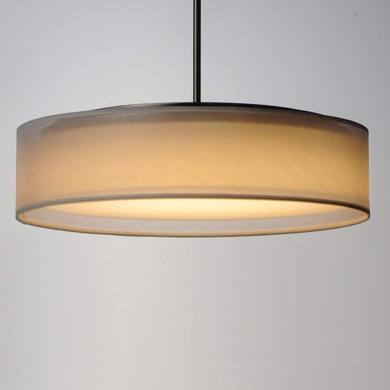 Image 6 Maxim Prime 20" Wide White Organza Shade LED Pendant Light more views