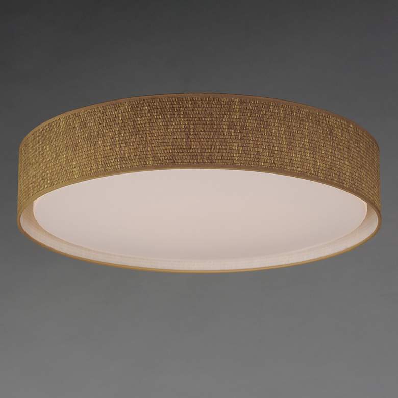 Image 3 Maxim Prime 25" Wide Grass Cloth Drum LED Ceiling Light more views