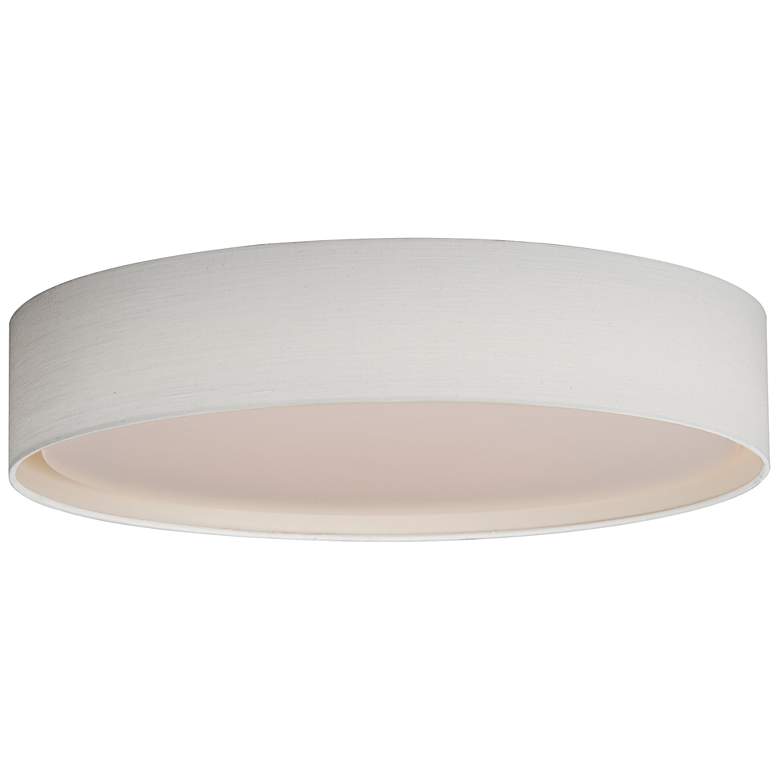Image 1 Maxim Prime 25" Wide Oatmeal Linen LED Drum Ceiling Light