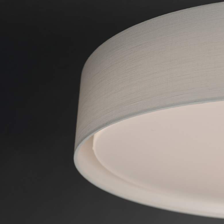 Image 5 Maxim Prime 25" Wide Oatmeal Linen LED Drum Ceiling Light more views