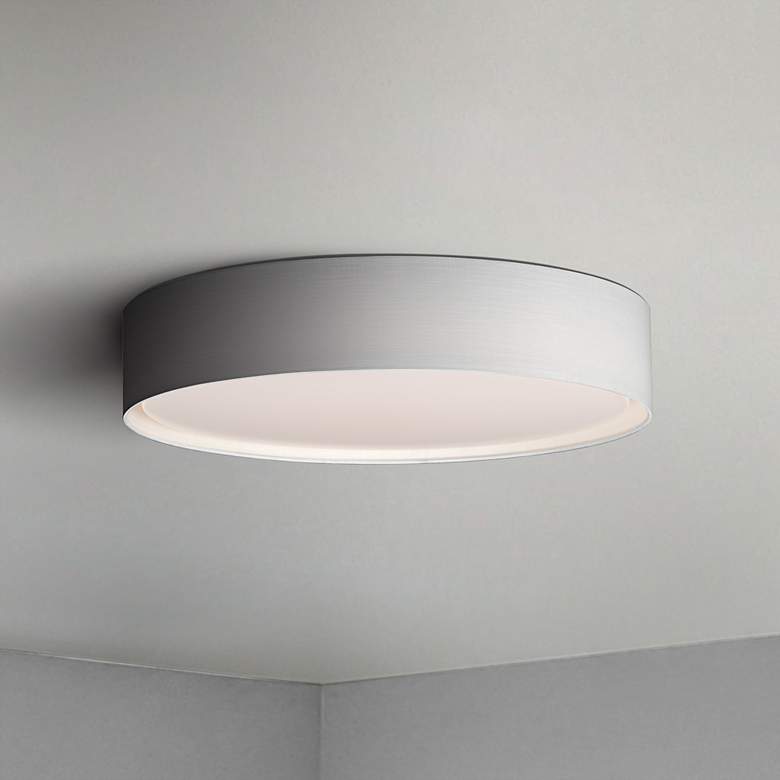 Image 1 Maxim Prime 25" Wide White Drum LED Ceiling Light