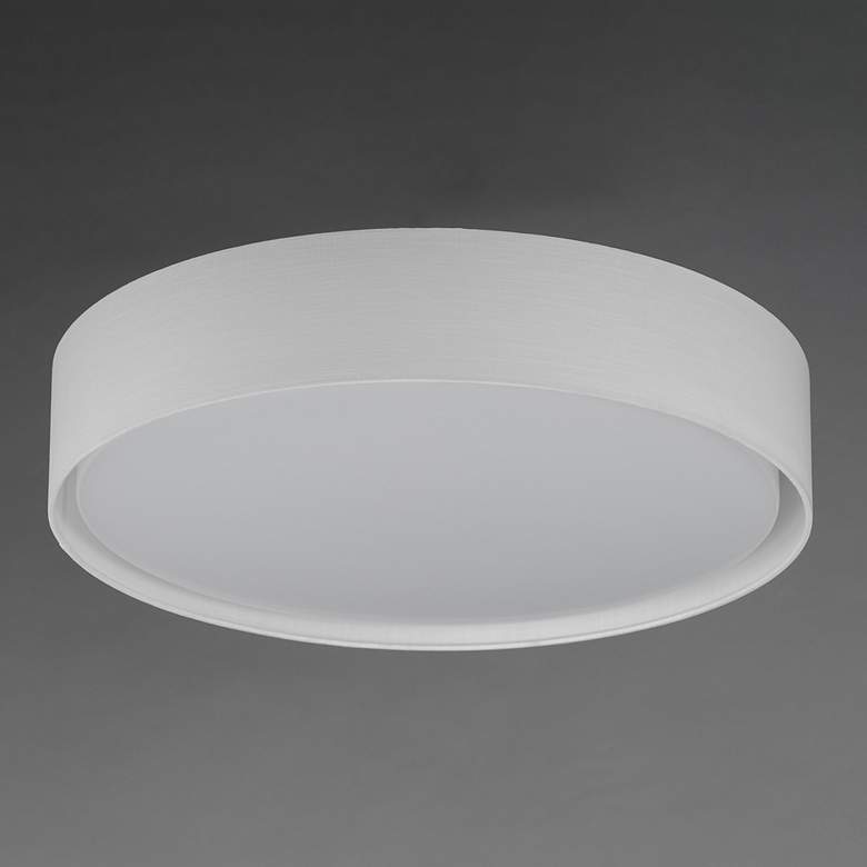 Image 3 Maxim Prime 25" Wide White Drum LED Ceiling Light more views