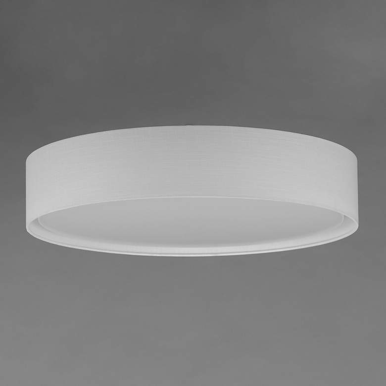 Image 4 Maxim Prime 25" Wide White Drum LED Ceiling Light more views