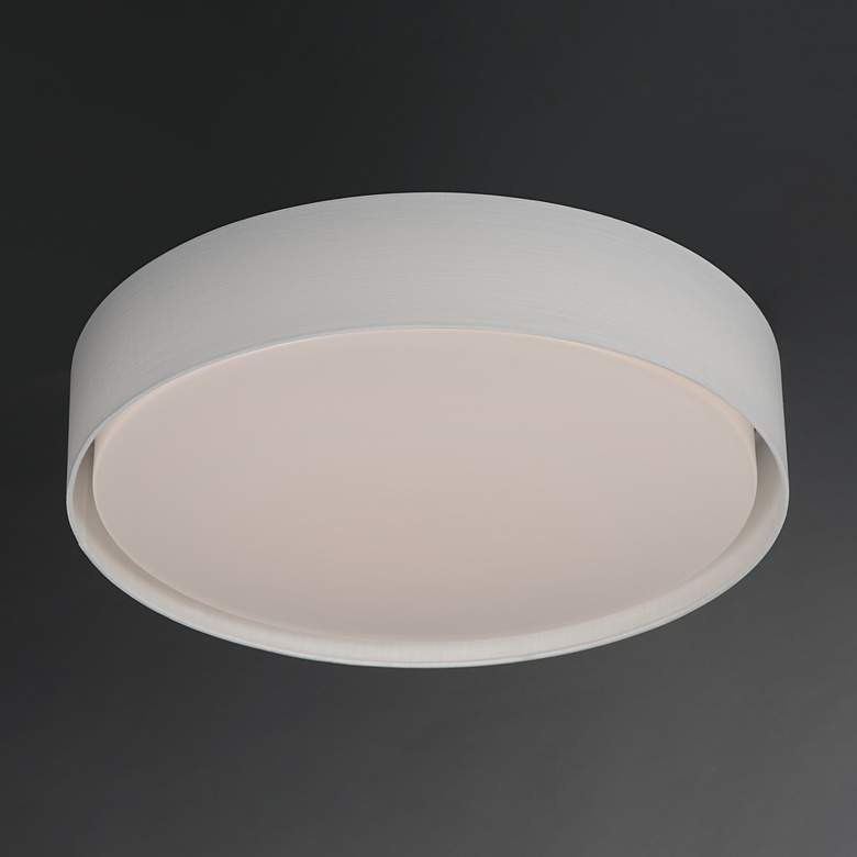 Image 6 Maxim Prime 25" Wide White Drum LED Ceiling Light more views