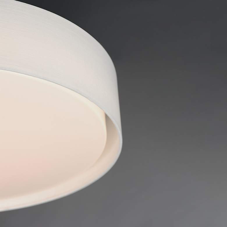 Image 7 Maxim Prime 25" Wide White Drum LED Ceiling Light more views