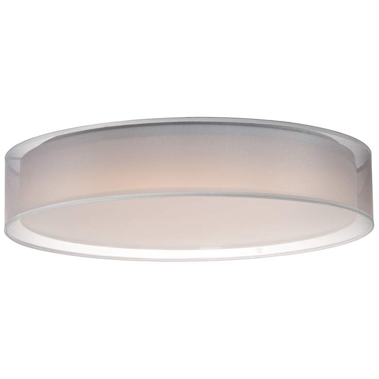 Image 1 Maxim Prime 25" Wide White Organza LED Ceiling Light