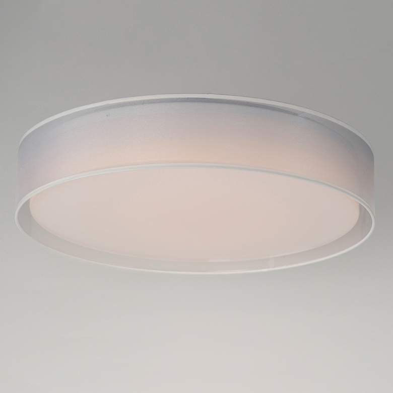 Image 2 Maxim Prime 25" Wide White Organza LED Ceiling Light more views