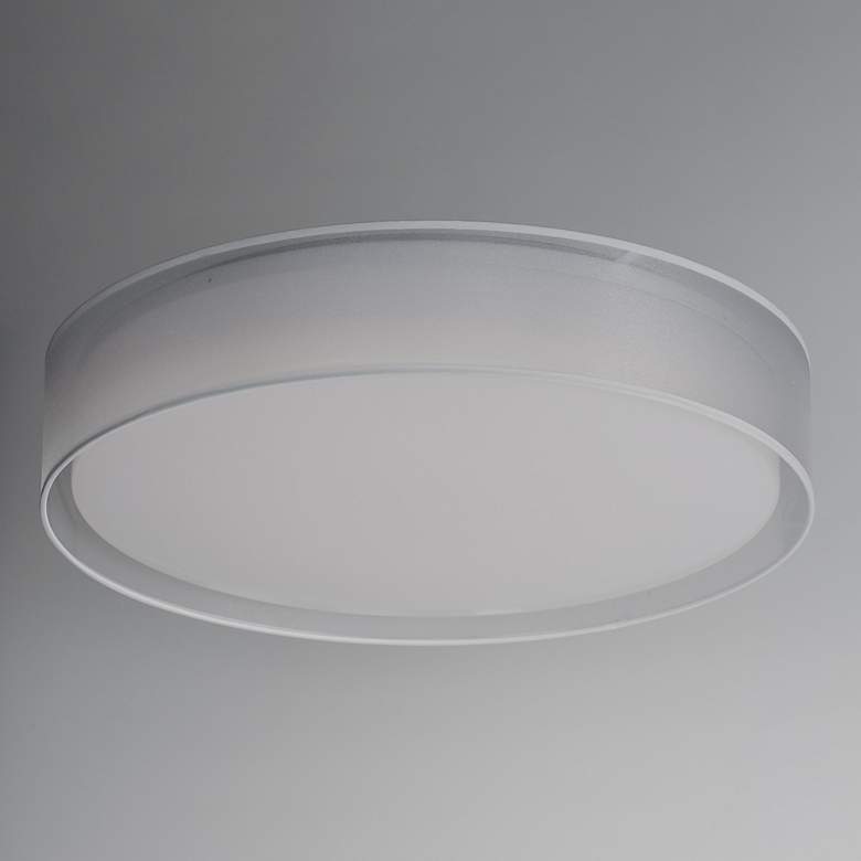 Image 4 Maxim Prime 25" Wide White Organza LED Ceiling Light more views