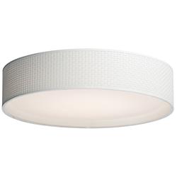 Maxim Prime 25" Wide White Weave LED Drum Ceiling Light