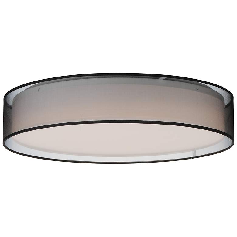 Image 1 Maxim Prime 25"W Black with Organza Drum LED Ceiling Light