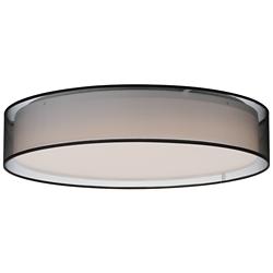 Maxim Prime 25"W Black with Organza Drum LED Ceiling Light