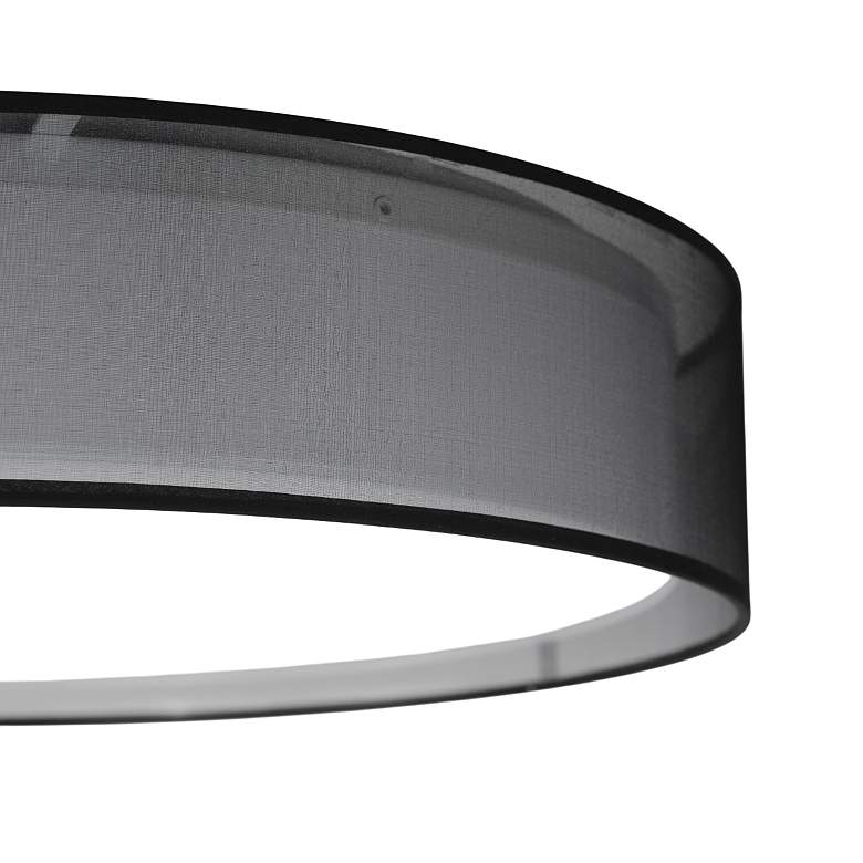 Image 7 Maxim Prime 25"W Black with Organza Drum LED Ceiling Light more views