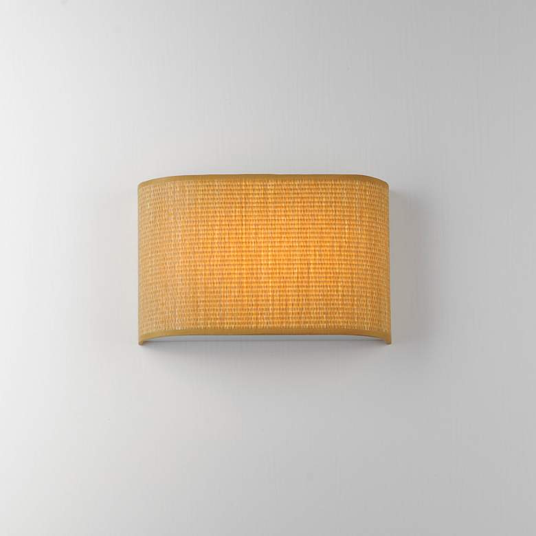 Image 3 Maxim Prime 8 1/4" High Grass Cloth LED Wall Sconce more views